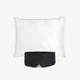 Black Silk Sleeping Eye Mask and White Silk Pillowcase