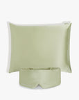 Green Silk Sleeping Eye Mask and Green Silk Pillowcase