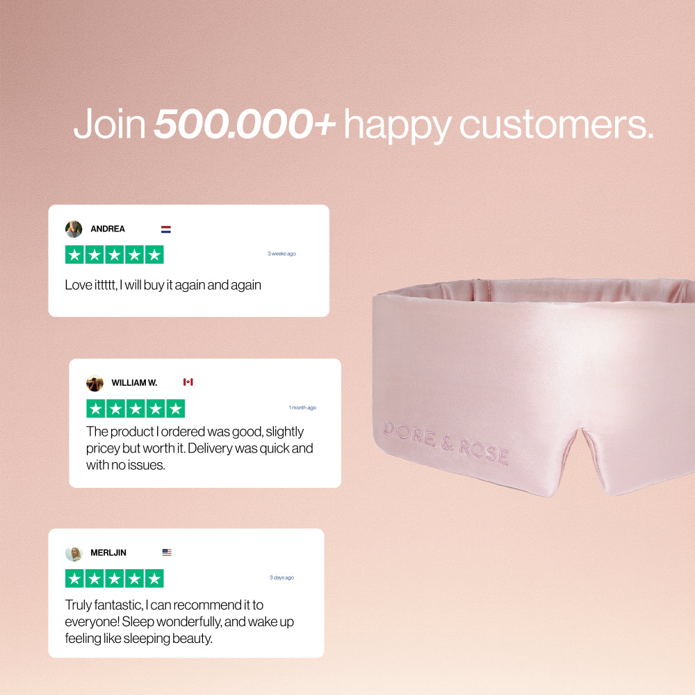 Silk Sleeping Mask - Pink | Luxury and Comfort | Dore and Rose – Dore & Rose