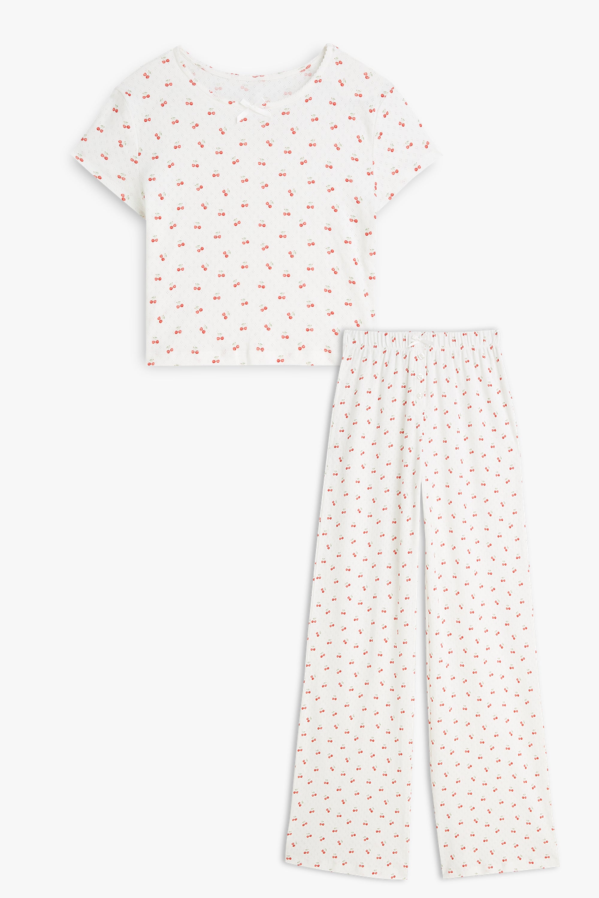 Pointelle Baby Tee and Pants Set