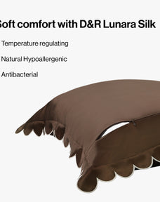 Scalloped Silk Pillowcase