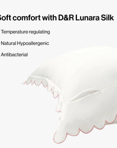 Scalloped Silk Pillowcase