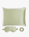 Skin Recovering™ Sleep Bundle with Pillowcase. Eye Mask and Scrunchie from Dore and Rose in the color Olive Green