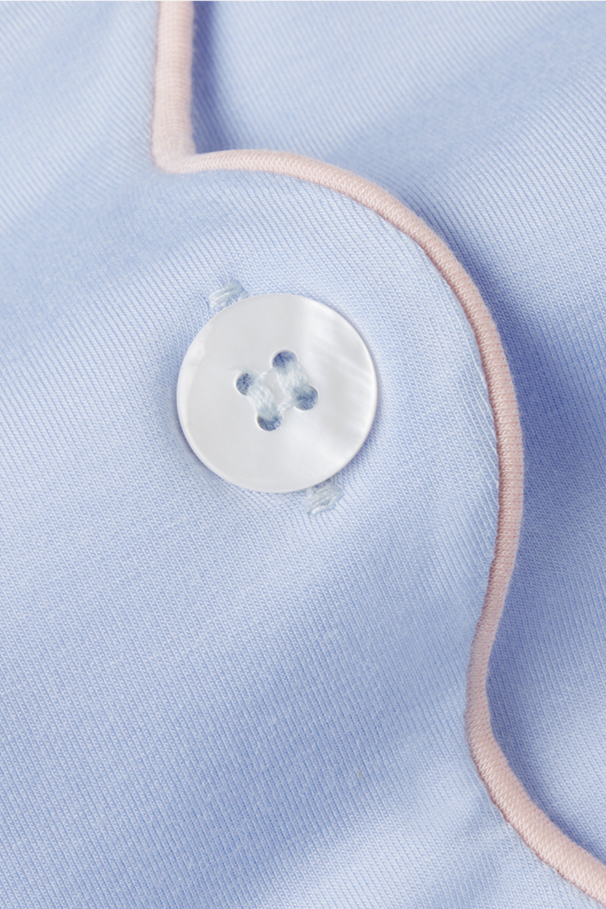 Short Tencel Scallop PJ Set - Light Blue