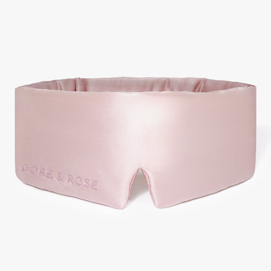 Silk Sleeping Mask Pink Luxury and Comfort Dore and Rose Dore & Rose