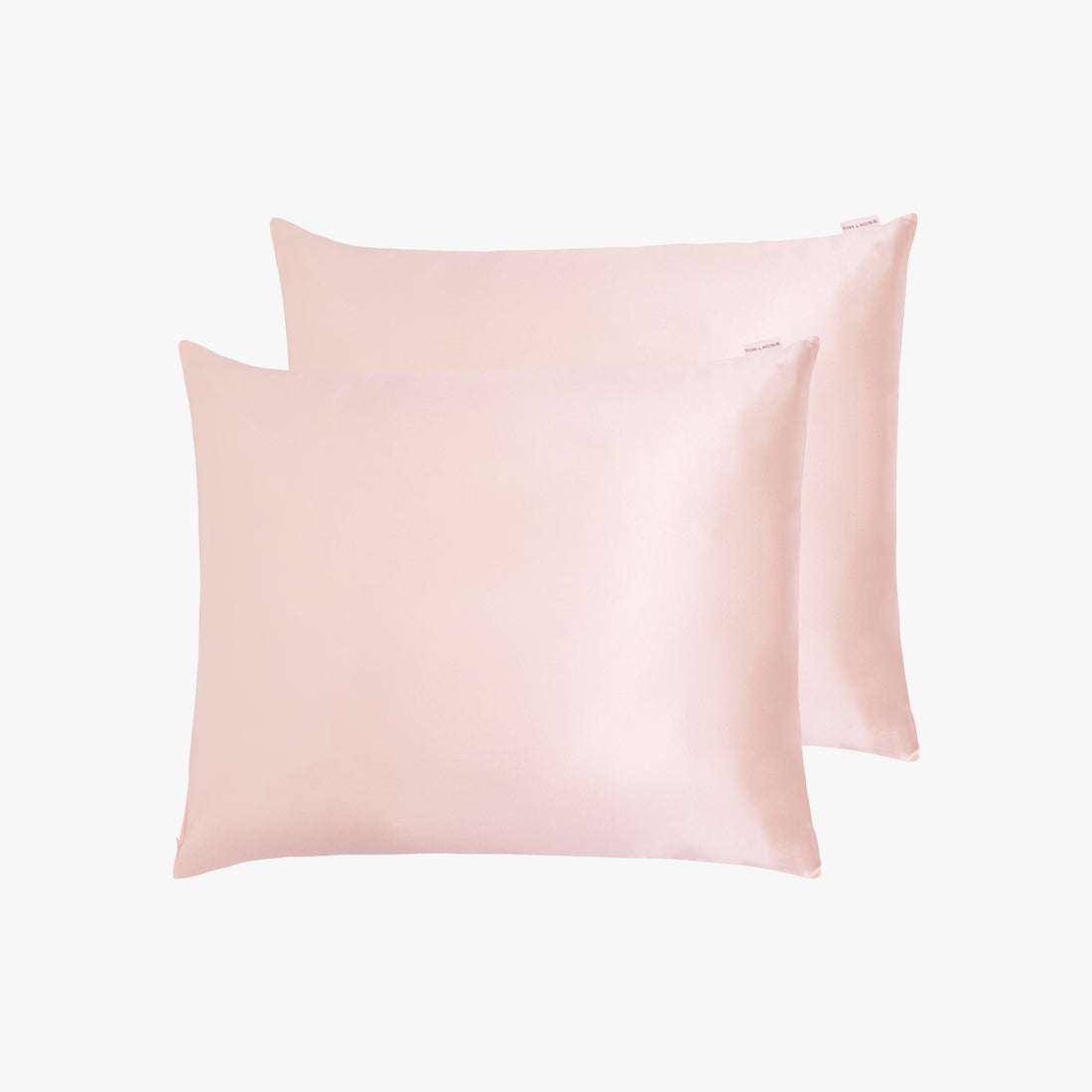 2 Pink Silk Pillowcases