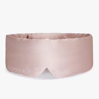 Dore and Rose Luxury Soft Silk Sleeping Eye Mask in the color Rose Pink