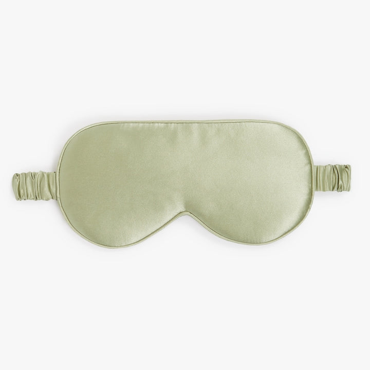 Premium Stretchable Silk Sleep Eye Mask from Dore & Rose in the color Olive Green