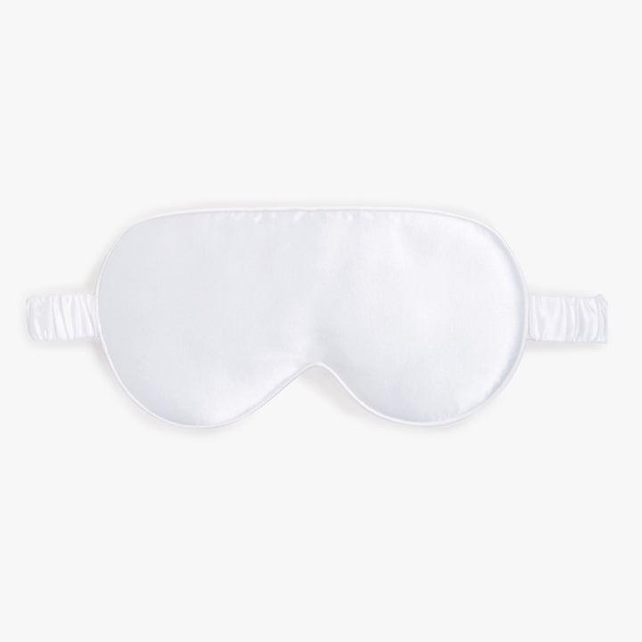 Premium Stretchable Silk Sleep Eye Mask from Dore & Rose in the color White